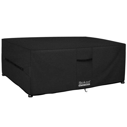 Dokon Schutzhülle für Gartentisch & Loungemöbel, 140x80x74 cm, Schwarz