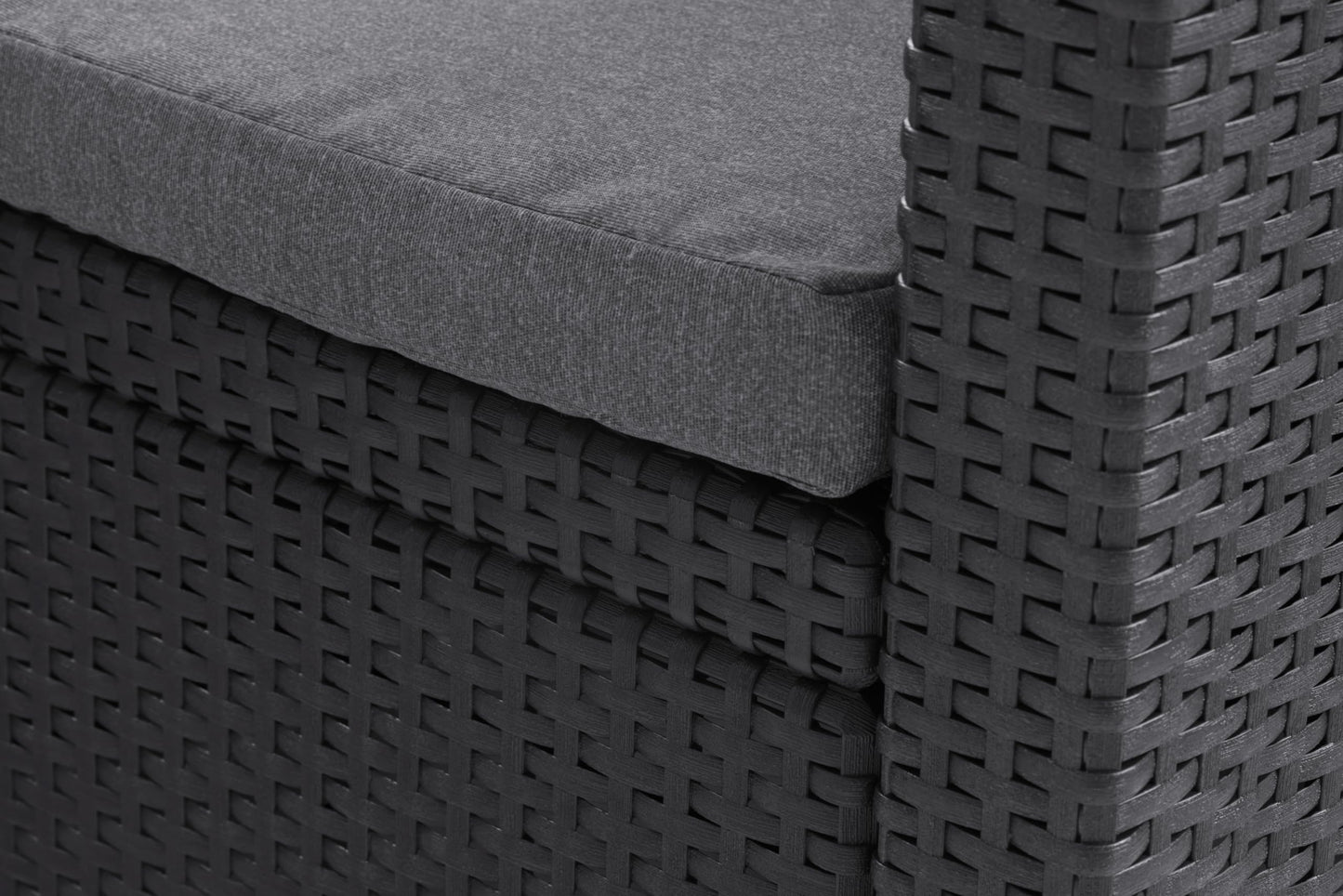 Allibert Victoria Lounge Sofa 2-Sitzer, Rattan, wetterfest, Grau