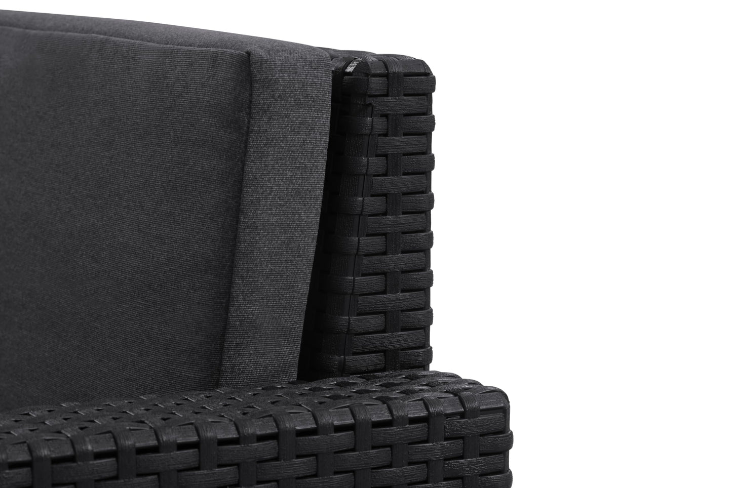 Allibert Victoria Lounge Sofa 2-Sitzer, Rattan, wetterfest, Grau