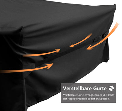 Dokon Schutzhülle für Gartentisch & Loungemöbel, 140x80x74 cm, Schwarz