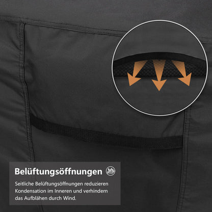 Dokon Schutzhülle für Gartentisch & Loungemöbel, 140x80x74 cm, Schwarz