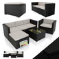 Juskys Polyrattan Lounge Punta Cana L, 4-5 Personen, Garten- & Terrassen-Set