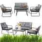 MEVEN Cuba Gartenmöbel-Set, Rattan, Balkon & Terrasse, 4-tlg., modern