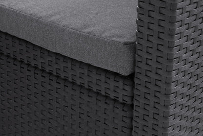 Allibert Victoria Lounge Sofa 2-Sitzer, Rattan, wetterfest, Grau