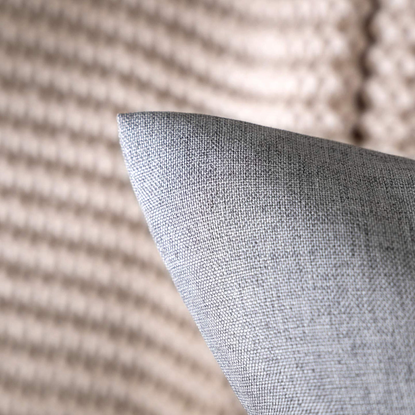 MIULEE 2er Set Dekokissenbezug 60x60 cm, wasserfest, Hellgrau, Modern