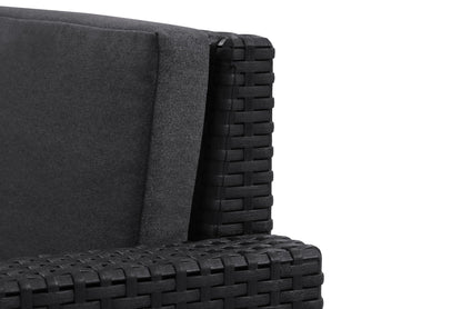 Allibert Victoria Lounge Sofa 2-Sitzer, Rattan, wetterfest, Grau