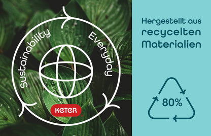 Keter Merano 4-tlg. Gartenmöbel-Set, Kunststoff, Flachrattan, inkl. Kissen